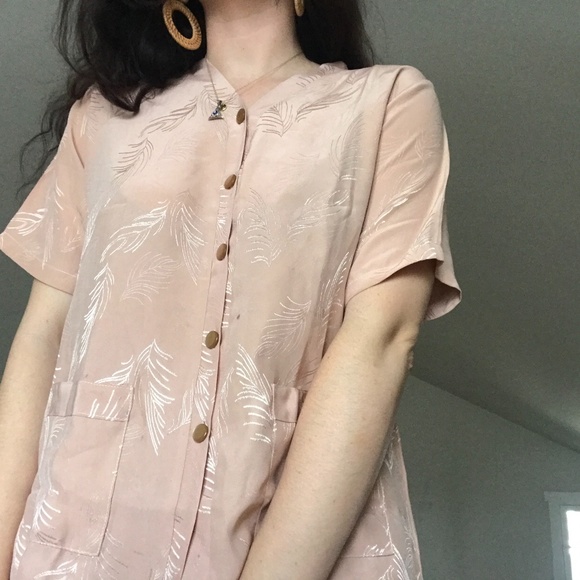 Vintage Pink 100% Silk Sleepwear Set OS